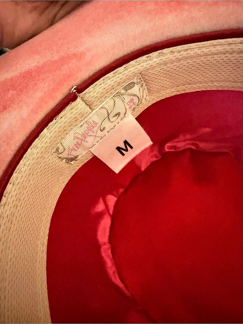Free People Lovely Bird Montana Turquoise Wrap Felt Hat Pink Medium - Picture 4 of 5